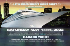 NYC Latin Vibes Sunset Cabana Yacht Party 2022