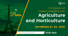 2nd Edition of Global Conference on Agriculture and Horticulture
