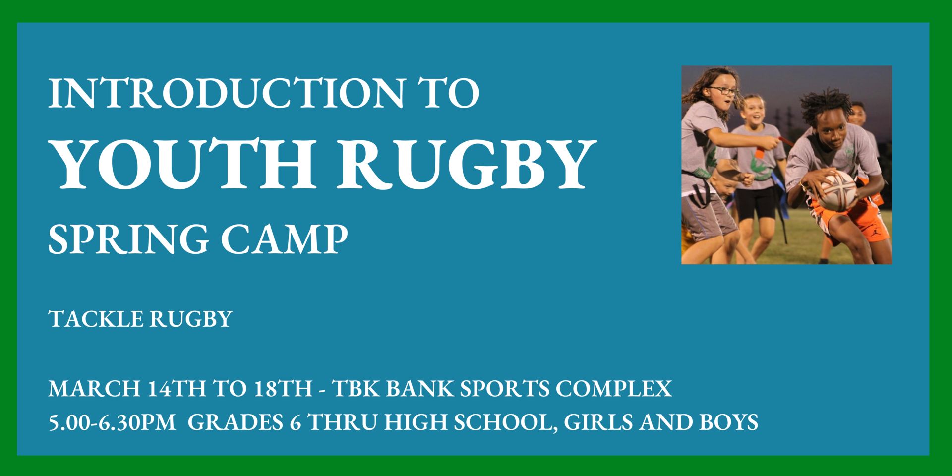Youth Rugby Spring Camp, Bettendorf, Iowa, United States