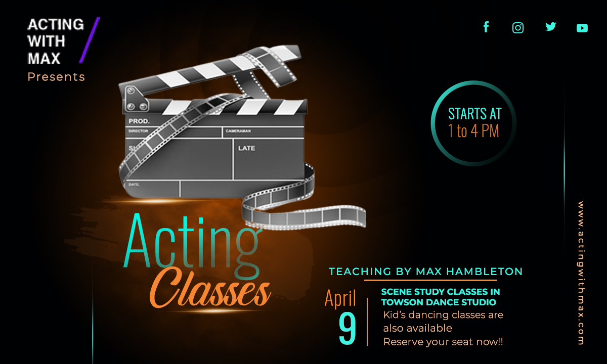 Weekly Scene Study Class by Max Hambleton at Towson Dance Studio, MD, Baltimore, Maryland, United States