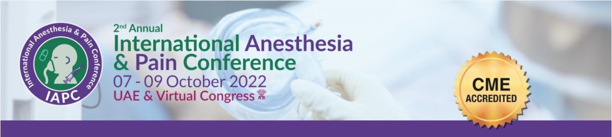 International Anaesthesia and Pain Conference, Online Event
