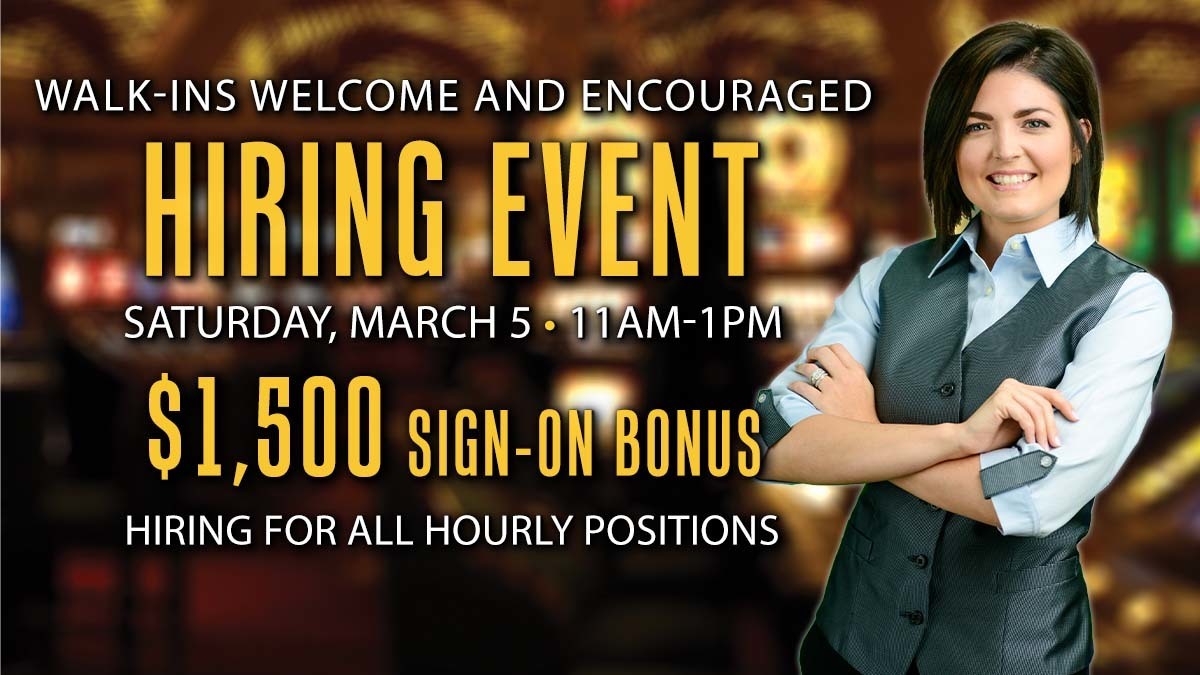 Hollywood Casino, Charles Town HIRING EVENT!, Charles Town, West Virginia, United States