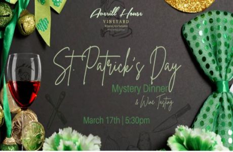 "The St. Patrick's Day Mystery Dinner" 4-course Food and wine pairing, Brookline, New Hampshire, United States