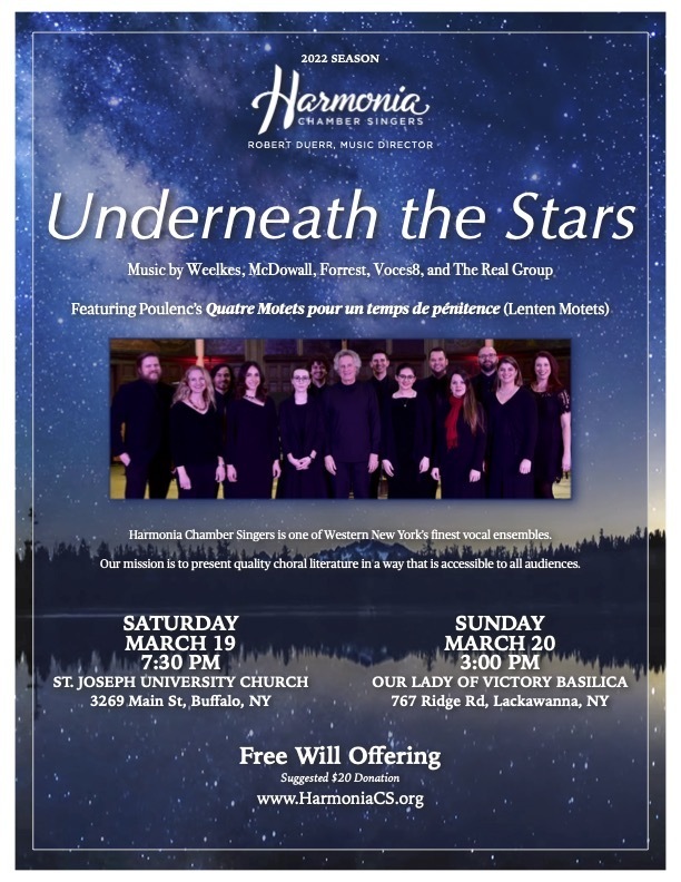 Harmonia: Underneath the Stars, Saturday, March 19, Buffalo, New York, United States