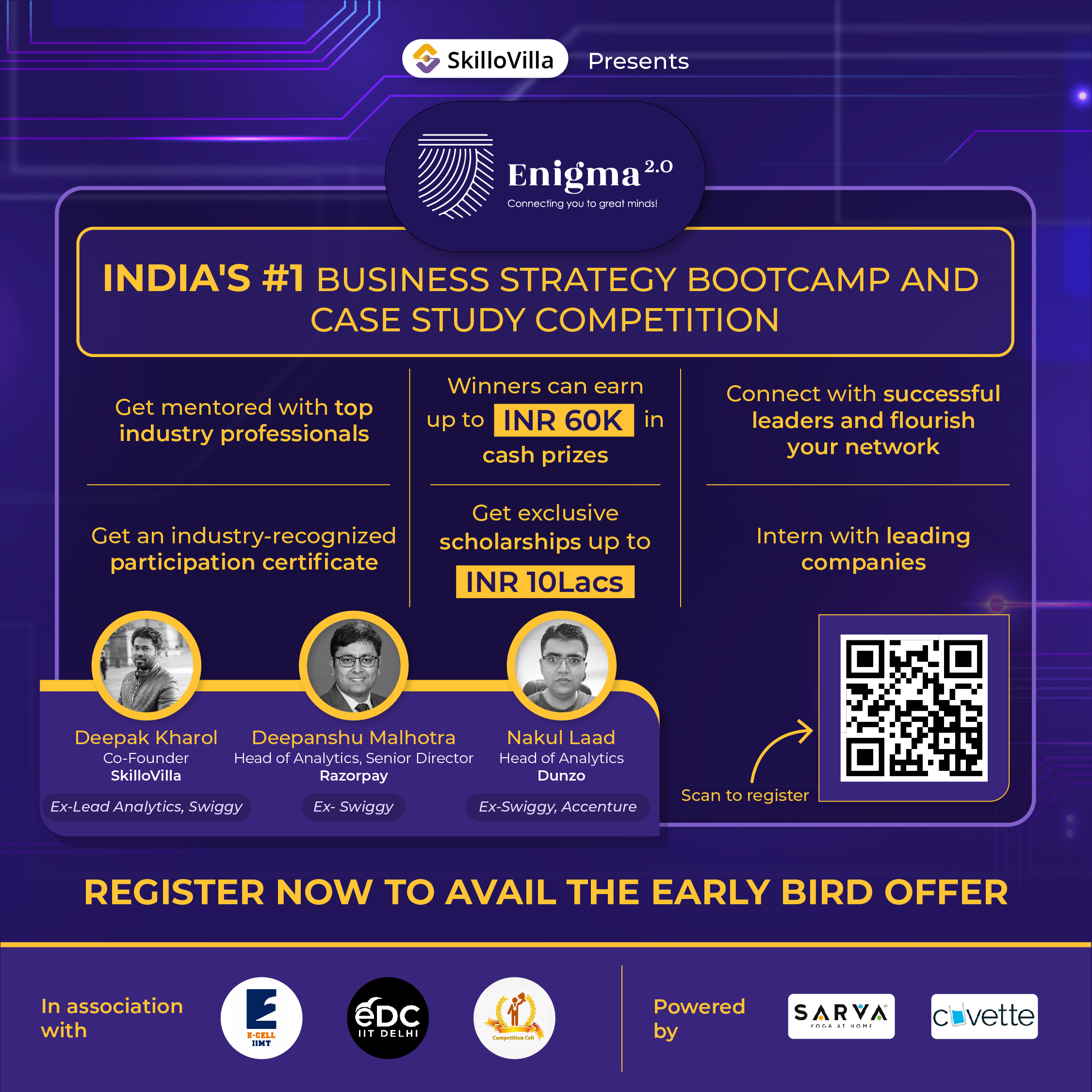 Enigma 2.0  Business Strategy Bootcamp   and Case Study Competition, Online Event