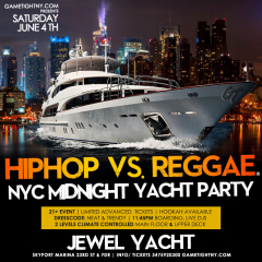 Hip Hop vs Reggae® Saturday Midnight NYC Cruise Skyport Marina Jewel 2022
