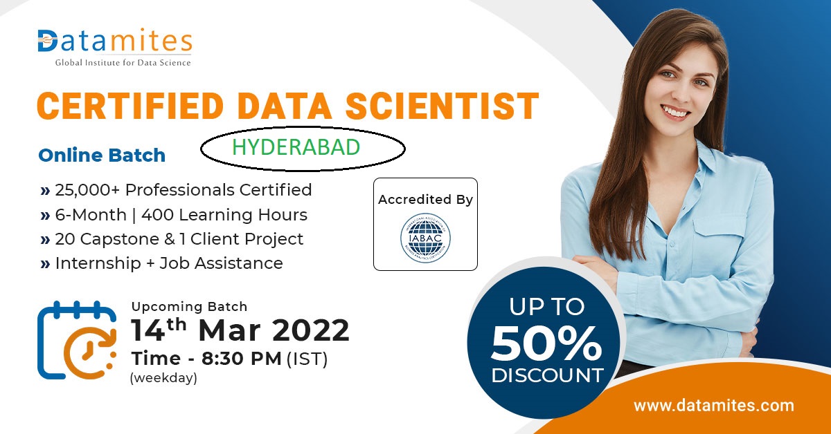 Data Science Course in Hyderabad - March '22, Online Event