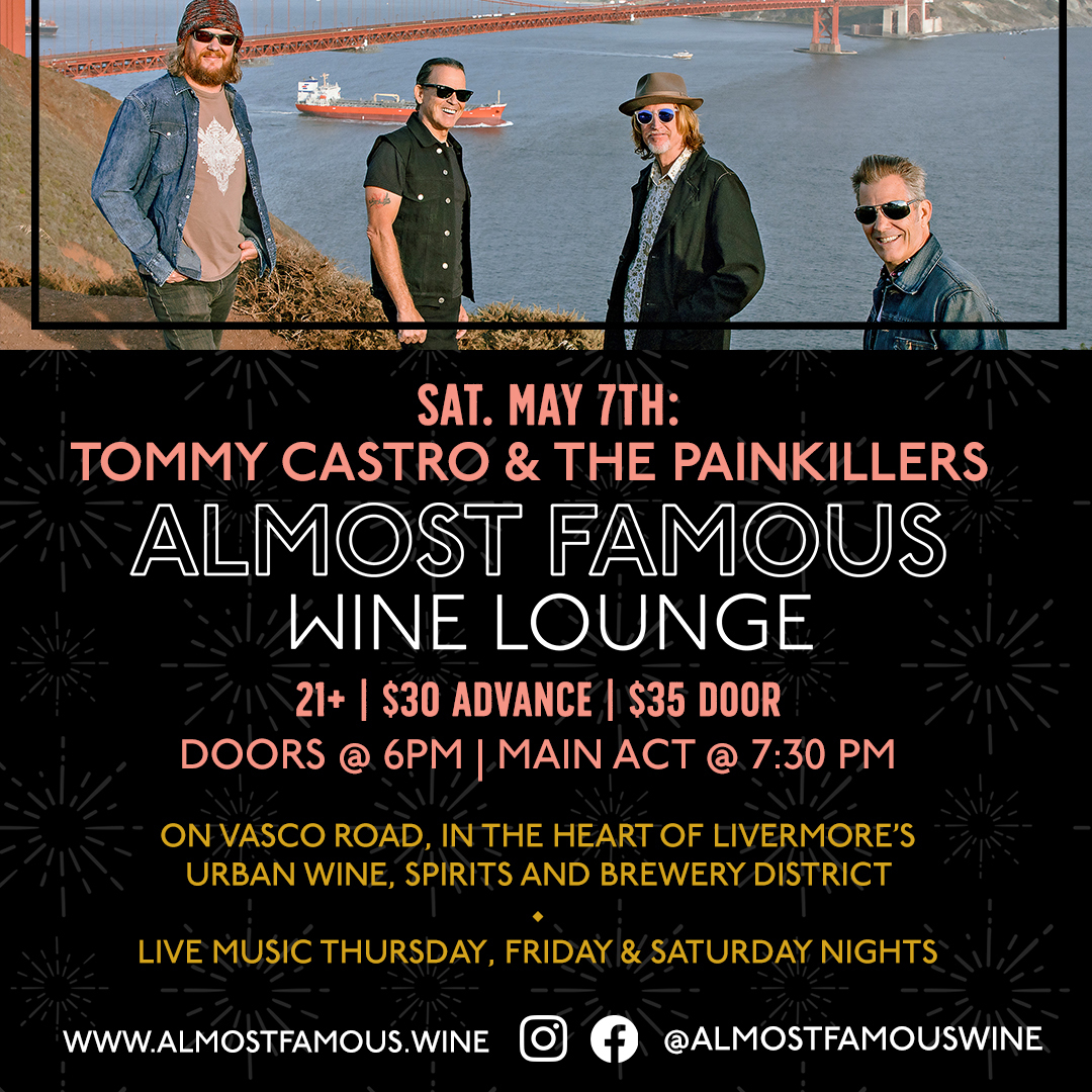 Tommy Castro and The Painkillers at Almost Famous Wine Lounge, Livermore, California, United States