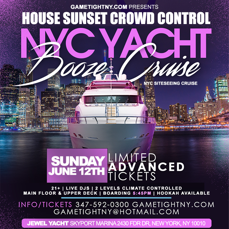 House Sunday Sunset Crowd Control Jewel Yacht Party Cruise Skyport Marina, New York, United States