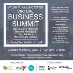 Atlanta: A Music Cities Virtual Business Summit Presented by Georgia Music Partners, Metro Atlanta Chamber + Sound Diplomacy