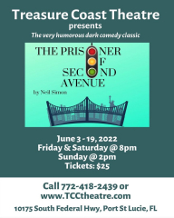 Treasure Coast Theatre presents the classic Neil Simon comedy, "The Prisoner of Second Avenue"