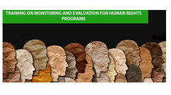 TRAINING ON MONITORING & EVALUATING FOR HUMAN RIGHTS PROGRAMMES
