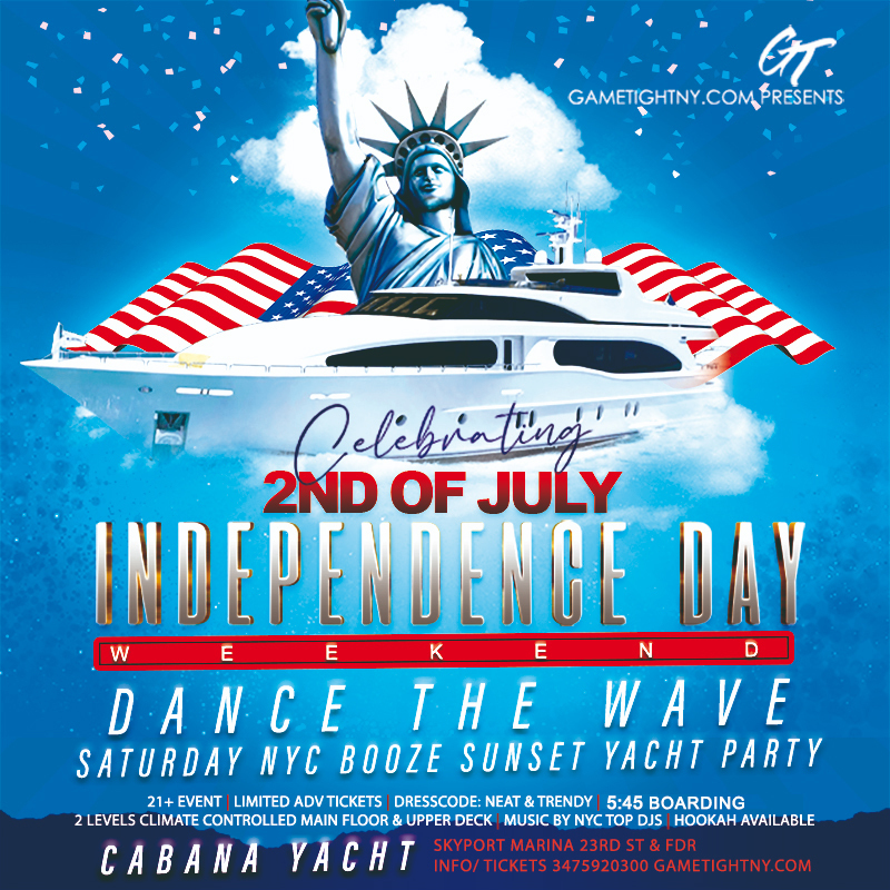 July 4th Weekend Dance the Wave NYC Cabana Yacht Cruise 2022, New York, United States