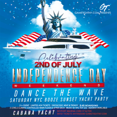 July 4th Weekend Dance the Wave NYC Cabana Yacht Cruise 2022
