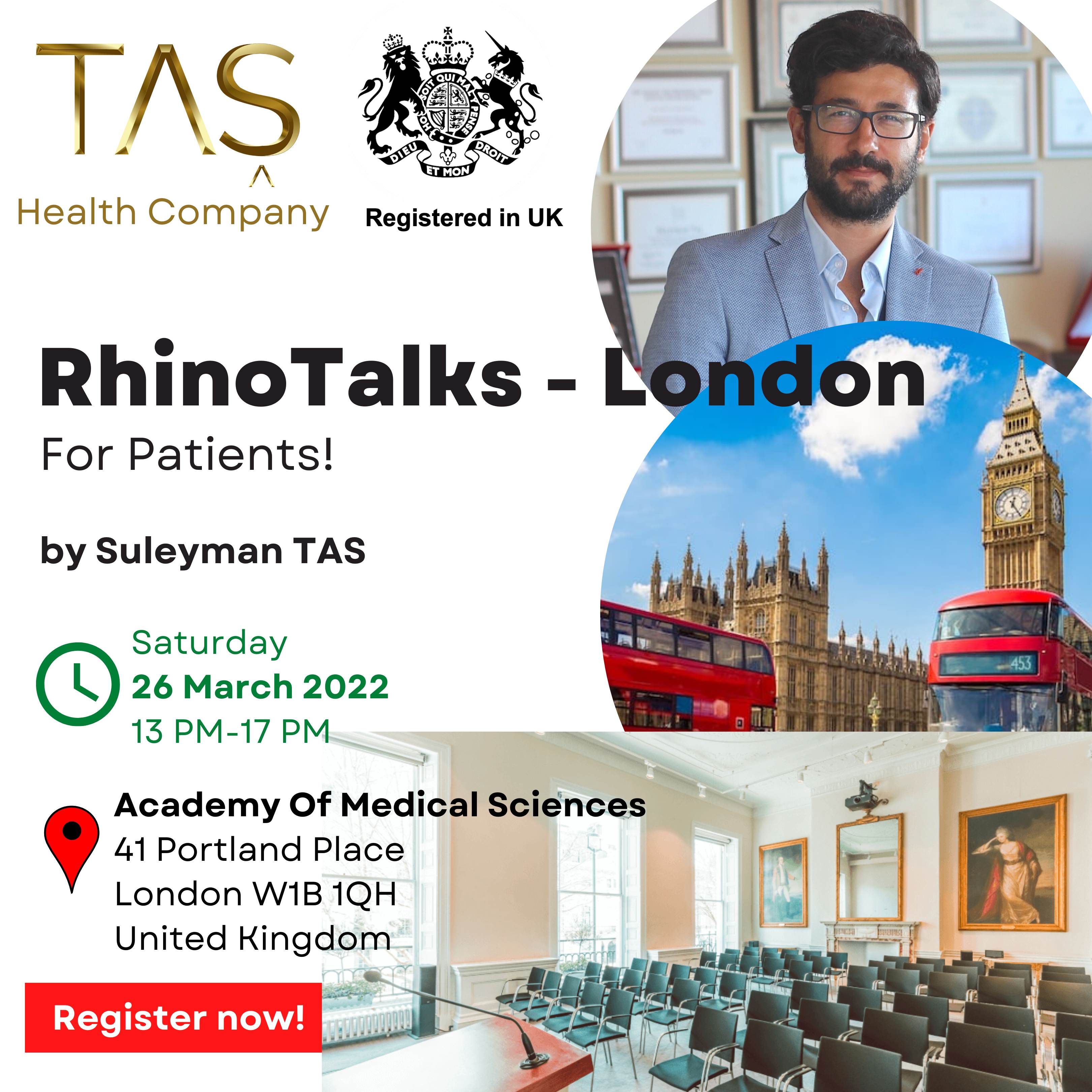RhinoTalks London For Patients!, London, United Kingdom