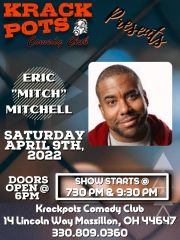 Comedian Eric "Mitch" Mitchell at Krackpots Comedy Club