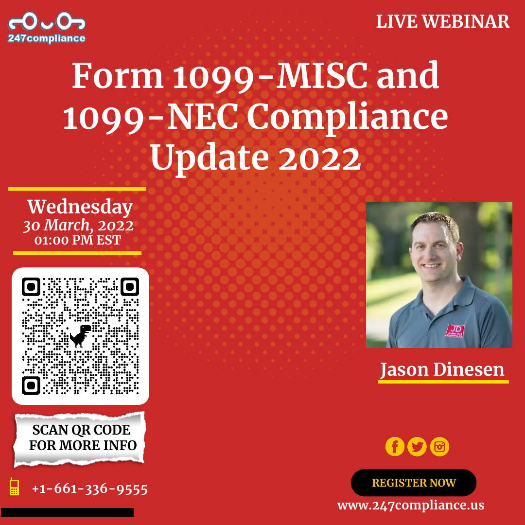 Form 1099-MISC and 1099-NEC Compliance Update 2022, Online Event