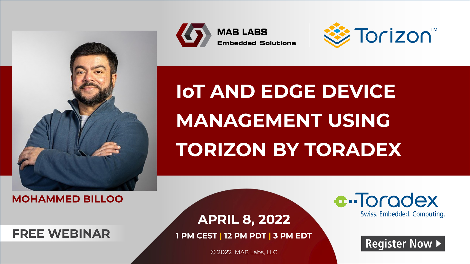 Webinar: IoT and Edge Device Management Using Torizon by Toradex, Online Event