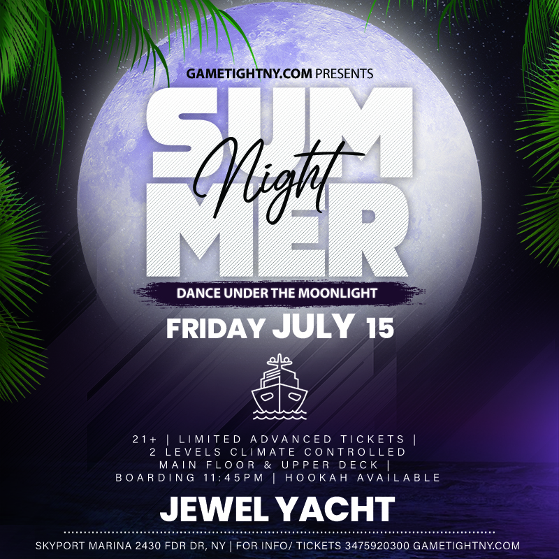 Dance under the Moonlight Jewel Yacht NYC Midnight Friday Party 2022, New York, United States