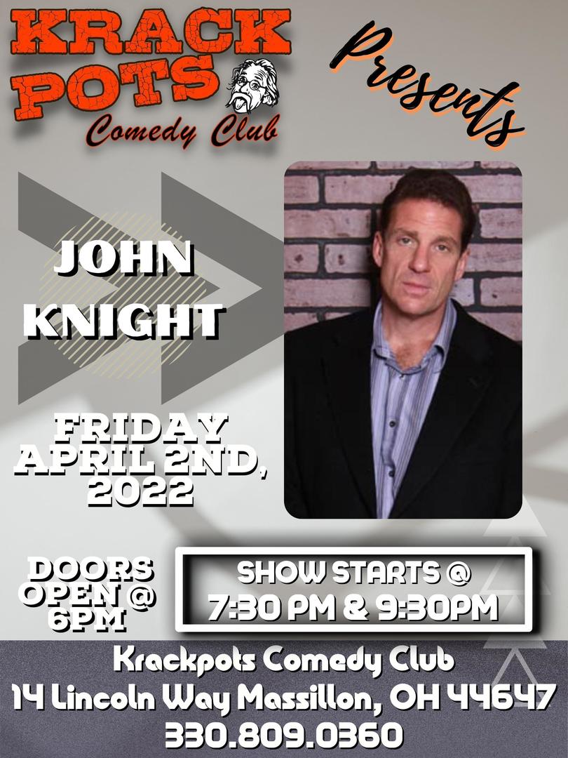 Comedian John Knight at Krackpots Comedy Club, Massillon, Ohio, United States