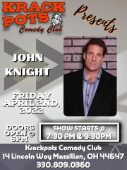 Comedian John Knight at Krackpots Comedy Club