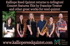 Kalliope Reed Quintet returns to Arlington with a free concert!
