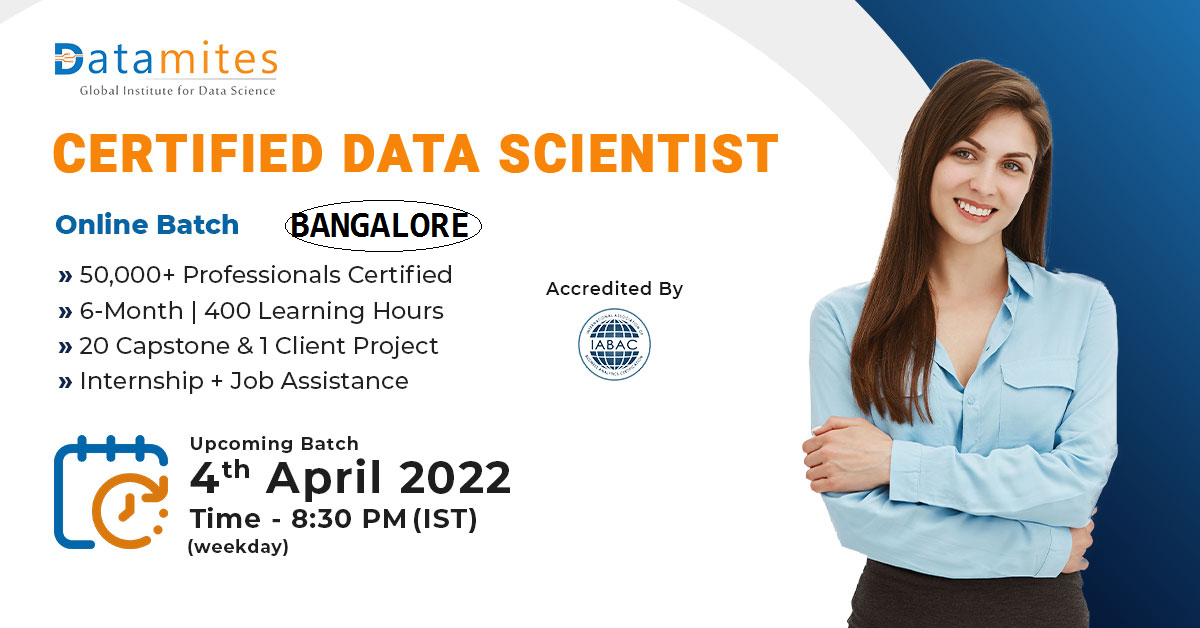 Data Science Course in Bangalore - April '22, Online Event