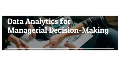 SEMINAR ON DATA ANALYTICS FOR MANAGERIAL DECISION MAKING