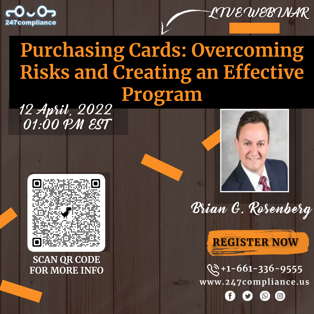 Purchasing Cards: Overcoming Risks and Creating an Effective Program, Online Event