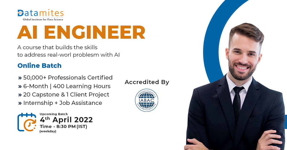 Artificial Intelligence Engineer in India -April-2022, Online Event