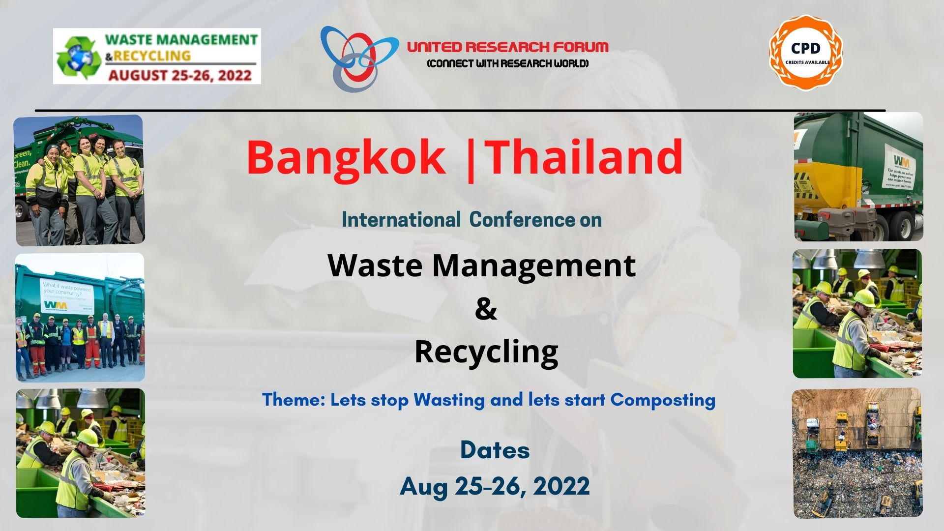 International Conference on Waste Management and Recycling 2022, Bangkok, Thailand.,Bangkok,Thailand