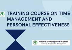 TRAINING COURSE ON TIME MANAGEMENT AND PERSONAL EFFECTIVENESS