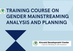 TRAINING COURSE ON GENDER MAINSTREAMING ANALYSIS AND PLANNING