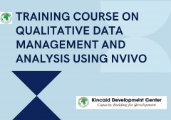 TRAINING COURSE ON QUALITATIVE DATA MANAGEMENT AND ANALYSIS USING NVIVO