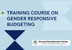 TRAINING COURSE ON GENDER RESPONSIVE BUDGETING