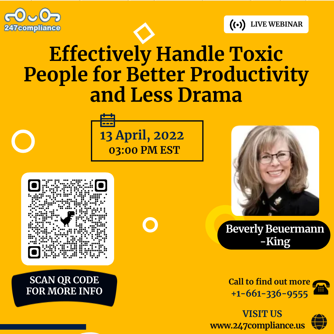 Effectively Handle Toxic People for Better Productivity and Less Drama, Online Event