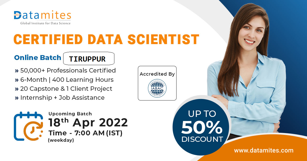 Data Science Course in Tirupur - April,2022, Online Event
