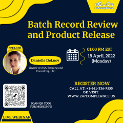 Batch Record Review and Product Release
