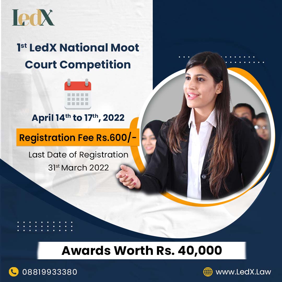 1st LedX National Moot Court Competition, Online Event