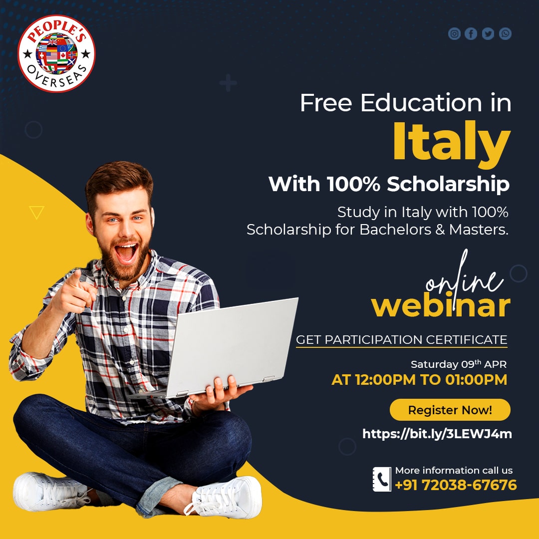 Webinar on Free Education in Italy, Online Event