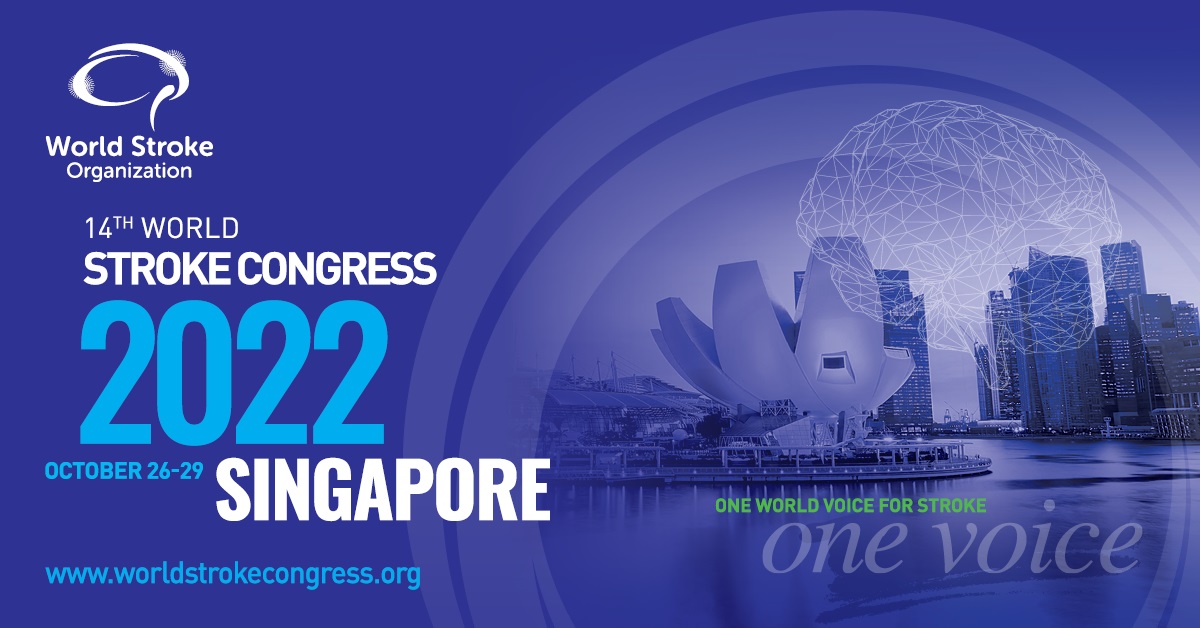 The 14th World Stroke Congress will take place on 26-29 October 2022 in Singapore, Singapore
