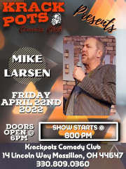 Comedian Mike Larsen at Krackpots Comedy Club