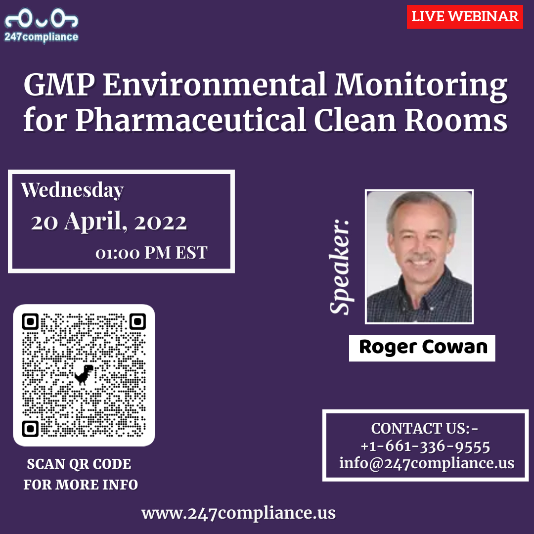 GMP Environmental Monitoring for Pharmaceutical Clean Rooms, Online Event