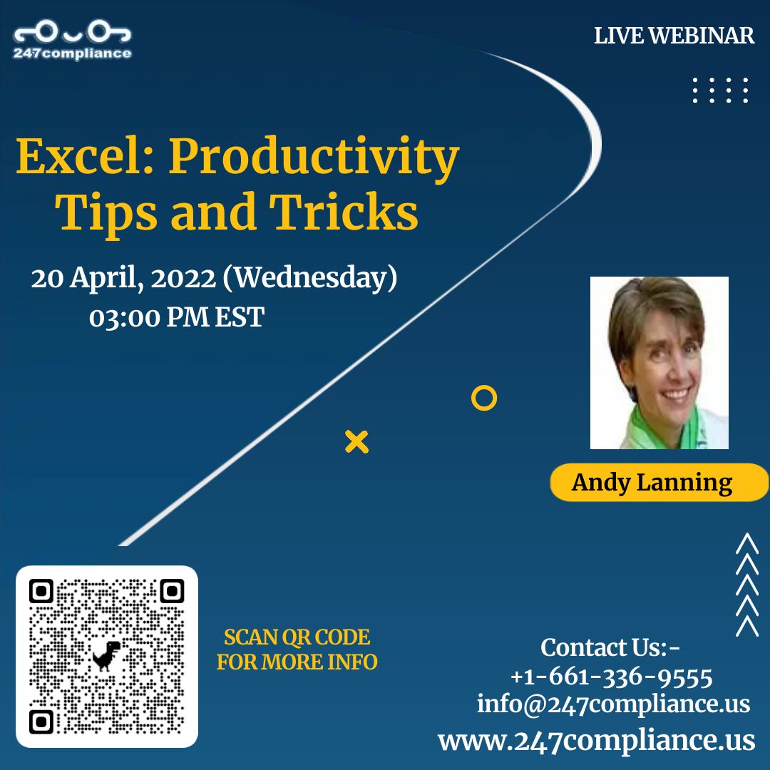 Excel: Productivity Tips and Tricks, Online Event