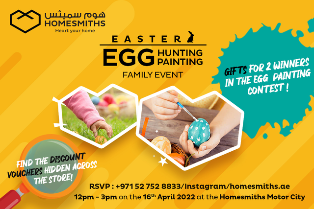Easter Egg Hunt & Egg Painting, Motor city, Dubai, United Arab Emirates