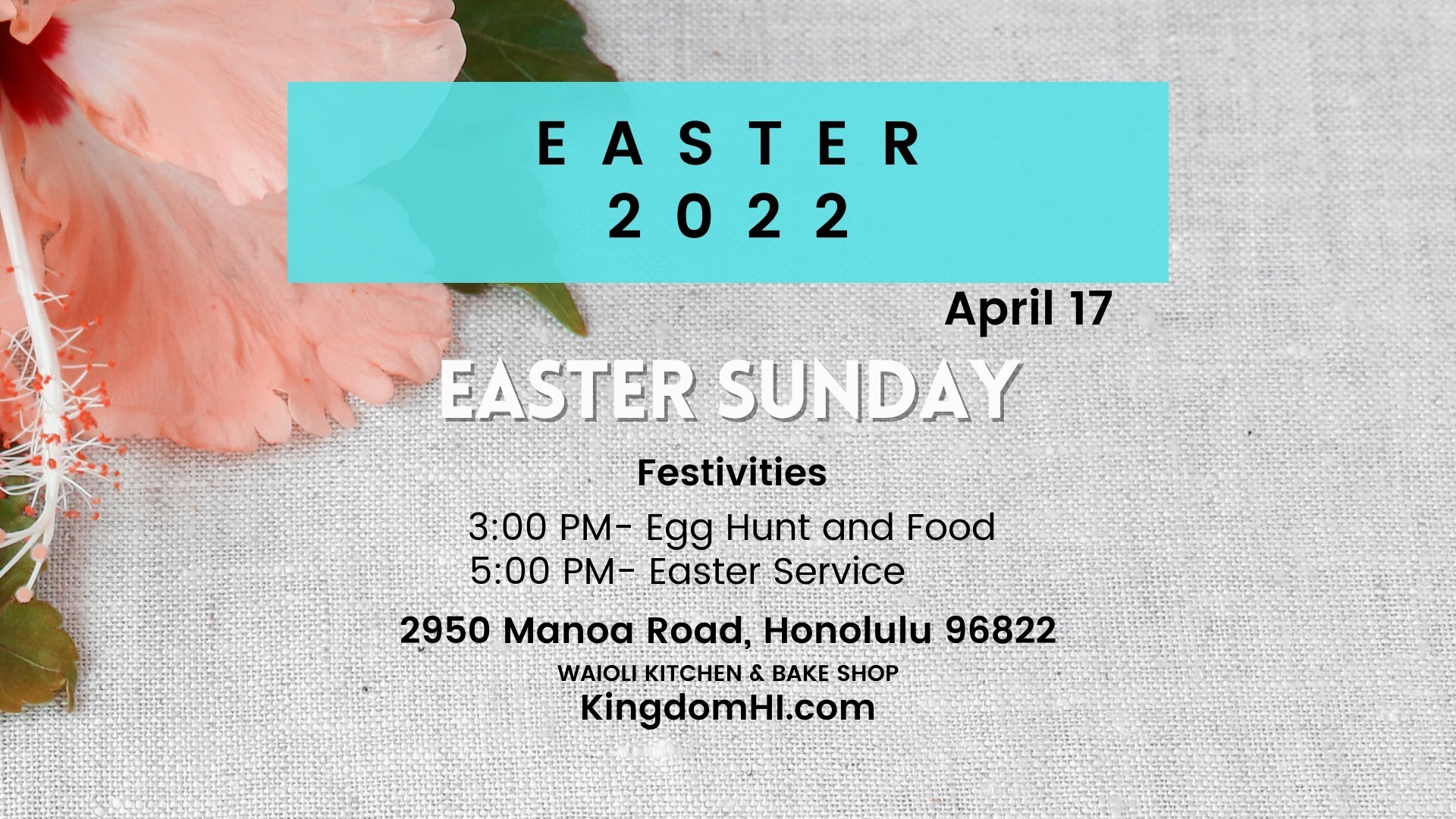 Kingdom Church Easter Sunday Service and Easter Egg Hunt, Honolulu, Hawaii, United States