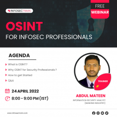 Free Webinar on OSINT for Infosec Professionals