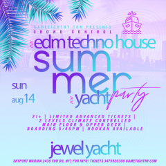 Sunset Edm Techno House Sunday NYC Crowd Control Jewel Yacht Party