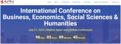 CFP: Business, Economics, Social Sciences & Humanities - International Conference (ICBESH 2022)