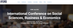2022–International Conference on Social Sciences, Business & Economics, 22 July, Abu Dhabi